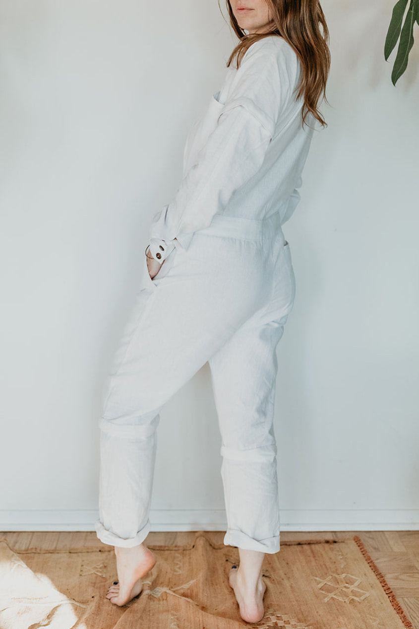 Mono Sol: Flax Linen Convertible Jumpsuit